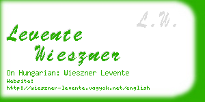 levente wieszner business card